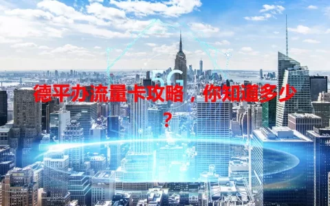 德平办流量卡攻略，你知道多少？