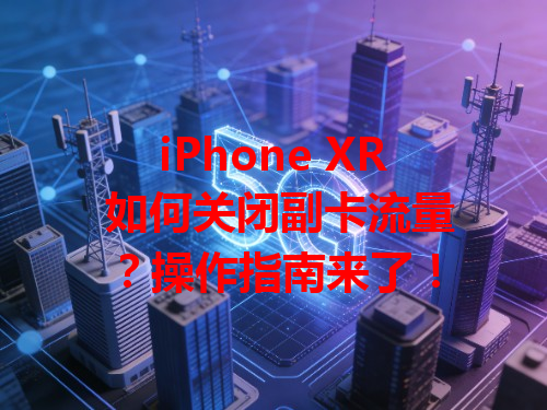 iPhone XR 如何关闭副卡流量？操作指南来了！