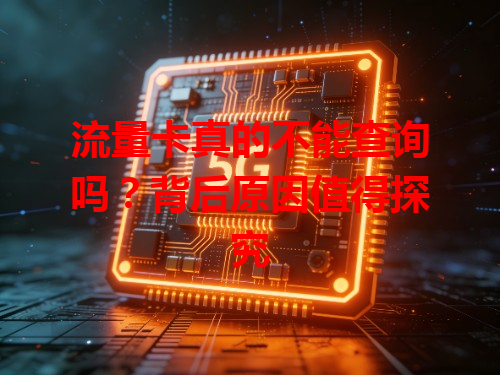 流量卡真的不能查询吗？背后原因值得探究