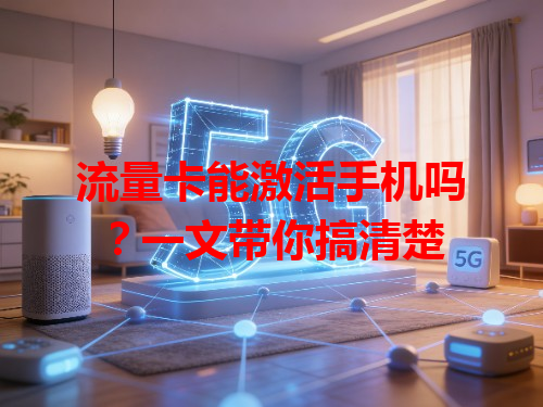 流量卡能激活手机吗？一文带你搞清楚