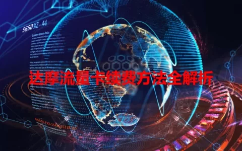达摩流量卡续费方法全解析