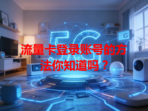 流量卡登录账号的方法你知道吗？