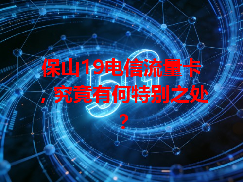 保山19电信流量卡，究竟有何特别之处？