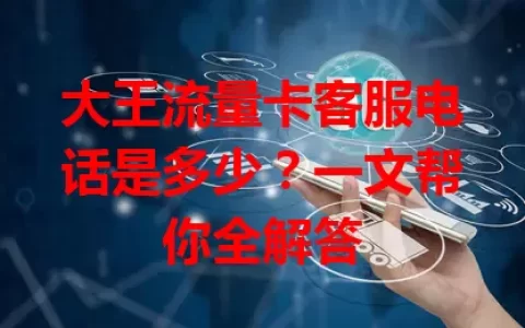 大王流量卡客服电话是多少？一文帮你全解答