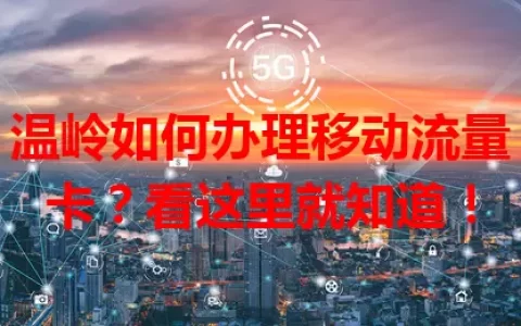 温岭如何办理移动流量卡？看这里就知道！