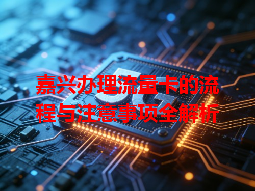 嘉兴办理流量卡的流程与注意事项全解析