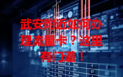 武安附近如何办理流量卡？这里有门道！