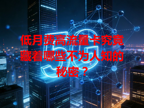 低月费高流量卡究竟藏着哪些不为人知的秘密？