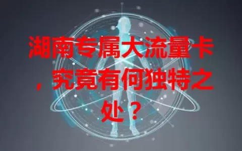 湖南专属大流量卡，究竟有何独特之处？