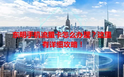 东明手机流量卡怎么办理？这里有详细攻略！