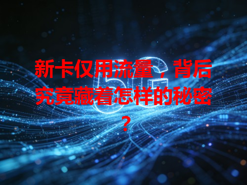 新卡仅用流量，背后究竟藏着怎样的秘密？