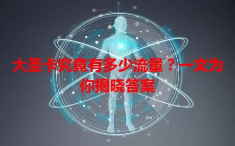 大圣卡究竟有多少流量？一文为你揭晓答案