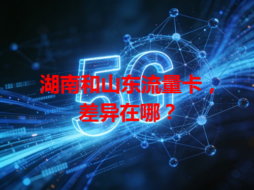湖南和山东流量卡，差异在哪？