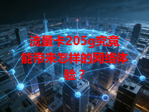 流量卡205g究竟能带来怎样的网络体验？