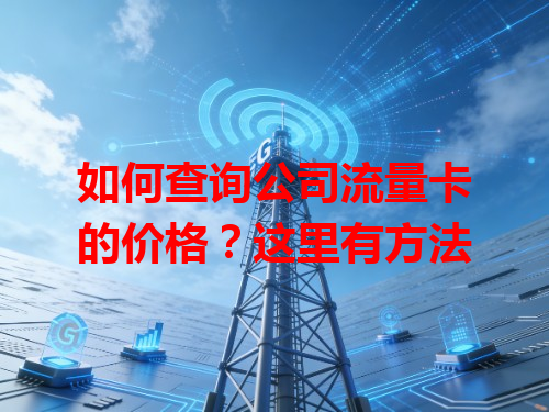 如何查询公司流量卡的价格？这里有方法