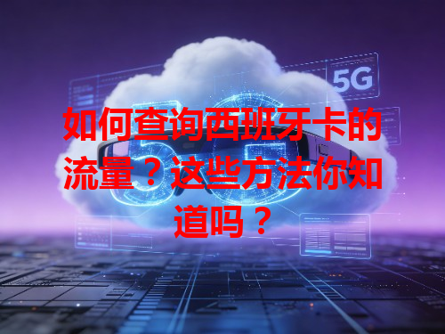 如何查询西班牙卡的流量？这些方法你知道吗？