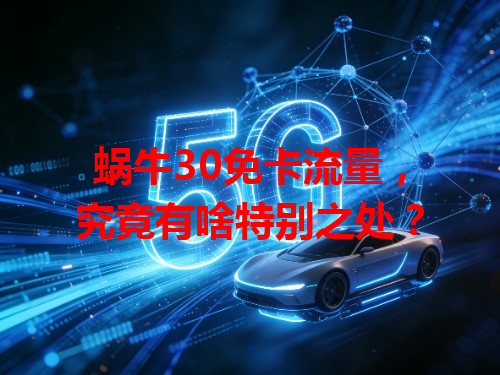 蜗牛30免卡流量，究竟有啥特别之处？