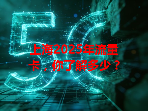 上海2025年流量卡，你了解多少？