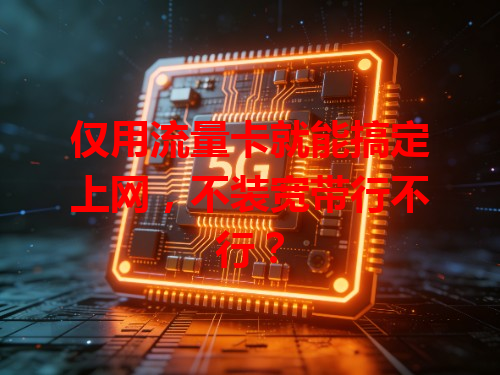 仅用流量卡就能搞定上网，不装宽带行不行？