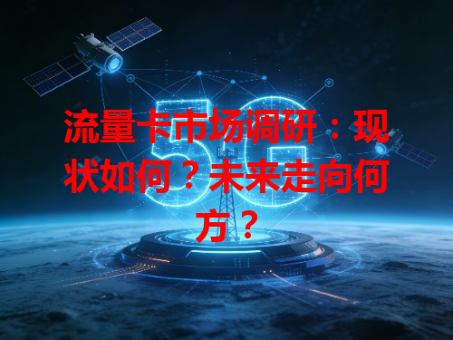 流量卡市场调研：现状如何？未来走向何方？
