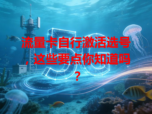 流量卡自行激活选号，这些要点你知道吗？