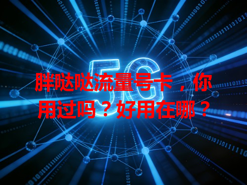 胖哒哒流量号卡，你用过吗？好用在哪？