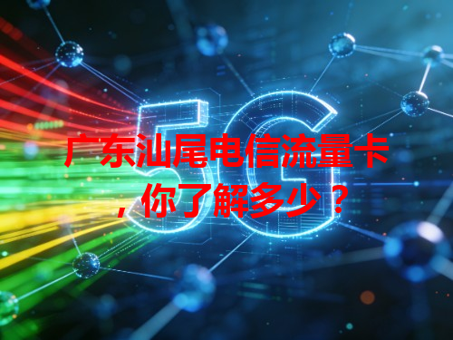 广东汕尾电信流量卡，你了解多少？