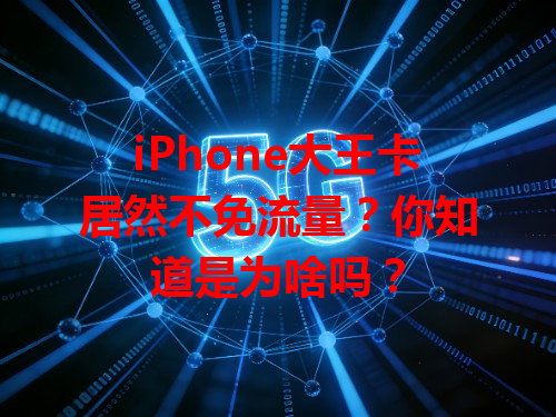 iPhone大王卡居然不免流量？你知道是为啥吗？