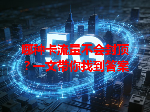 哪种卡流量不会封顶？一文带你找到答案