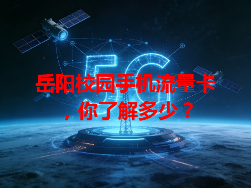 岳阳校园手机流量卡，你了解多少？