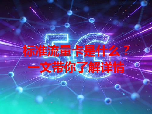 标准流量卡是什么？一文带你了解详情