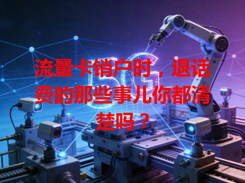 流量卡销户时，退话费的那些事儿你都清楚吗？