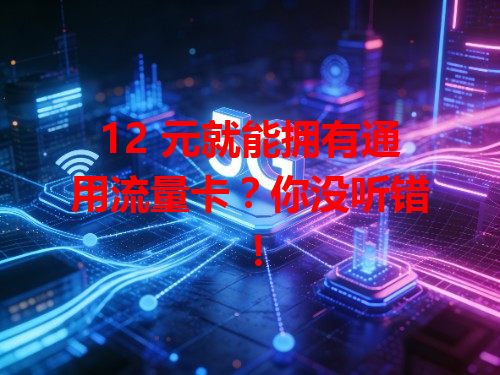 12 元就能拥有通用流量卡？你没听错！