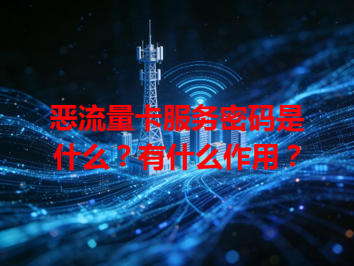 恶流量卡服务密码是什么？有什么作用？