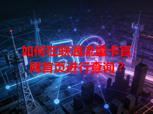 如何在联通流量卡官网首页进行查询？