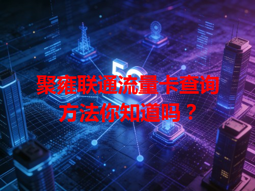 聚雍联通流量卡查询方法你知道吗？