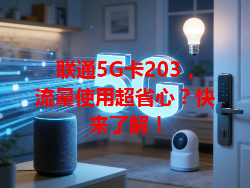联通5G卡203，流量使用超省心？快来了解！
