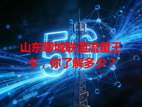 山东聊城联通流量王卡，你了解多少？