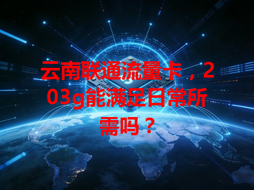 云南联通流量卡，203g能满足日常所需吗？