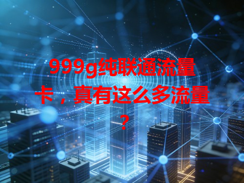 999g纯联通流量卡，真有这么多流量？
