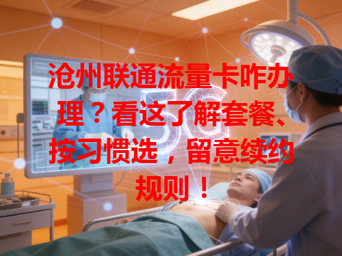 沧州联通流量卡咋办理？看这了解套餐、按习惯选，留意续约规则！
