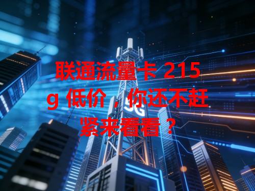 联通流量卡 215g 低价，你还不赶紧来看看？