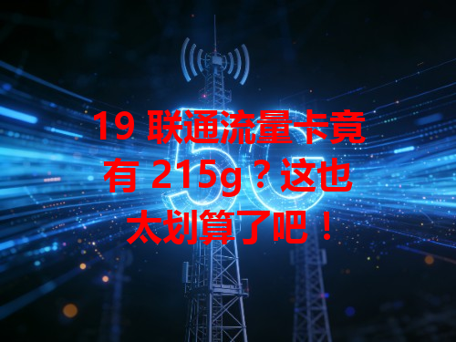 19 联通流量卡竟有 215g？这也太划算了吧！