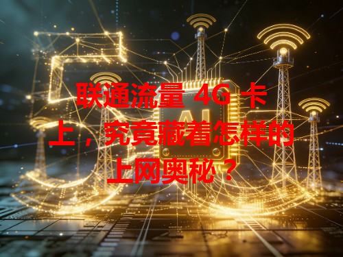 联通流量 4G 卡上，究竟藏着怎样的上网奥秘？