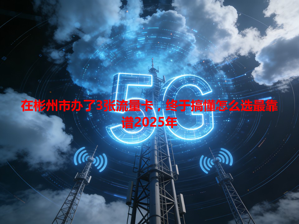 在彬州市办了3张流量卡，终于搞懂怎么选最靠谱2025年