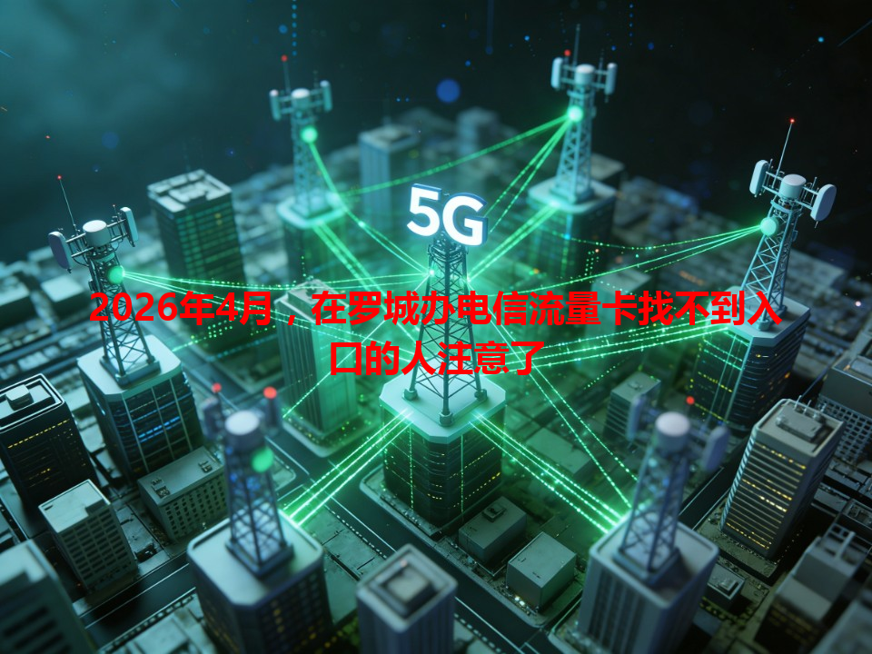 2026年4月，在罗城办电信流量卡找不到入口的人注意了