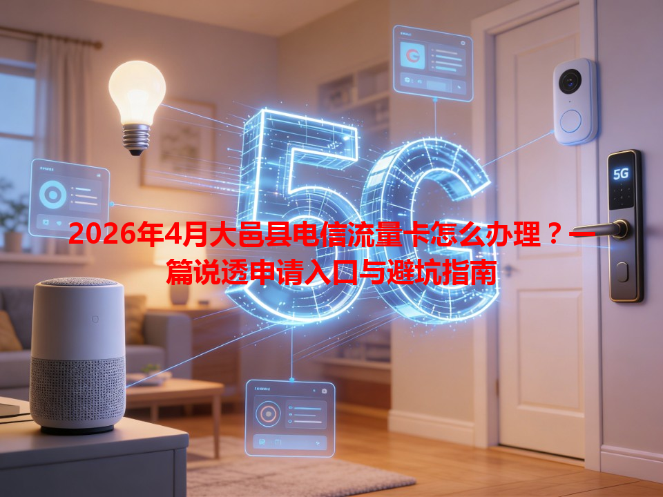 2026年4月大邑县电信流量卡怎么办理？一篇说透申请入口与避坑指南
