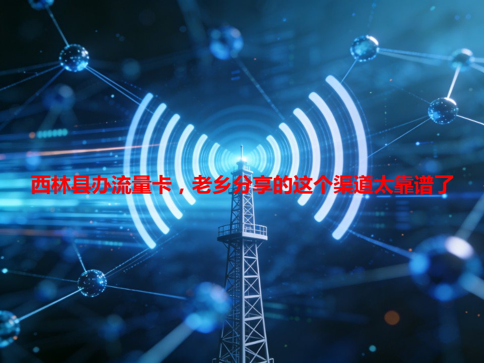 西林县办流量卡，老乡分享的这个渠道太靠谱了