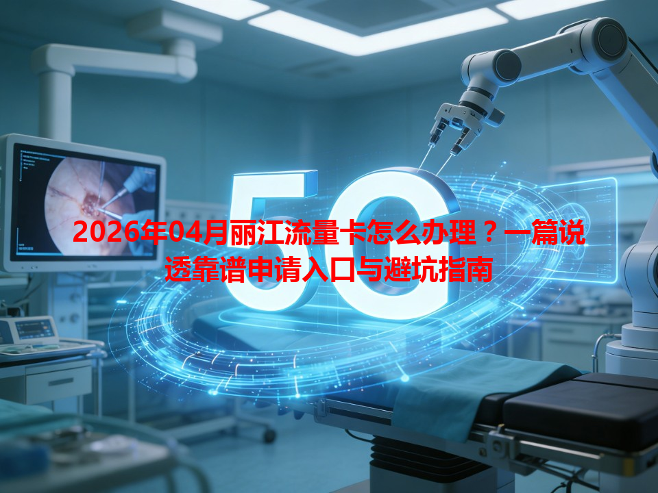 2026年04月丽江流量卡怎么办理？一篇说透靠谱申请入口与避坑指南