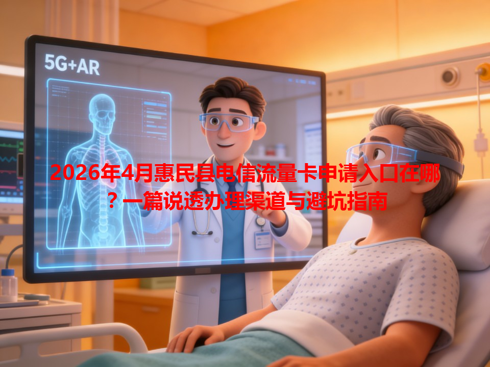 2026年4月惠民县电信流量卡申请入口在哪？一篇说透办理渠道与避坑指南